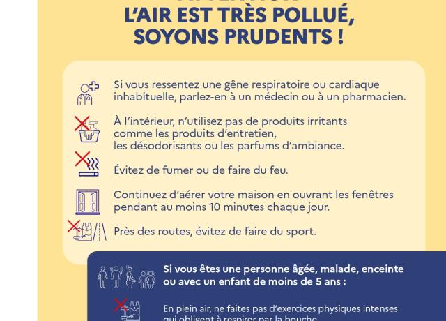 Recommandations sanitaires en cas d'épisodes de pollution de l'air (O3 - SIR)