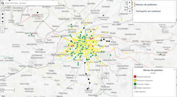 Cartographie interactive du réseau francilien