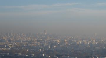 Vue Paris lors d'un épisode de pollution